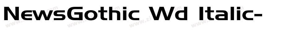 NewsGothic Wd Italic字体转换